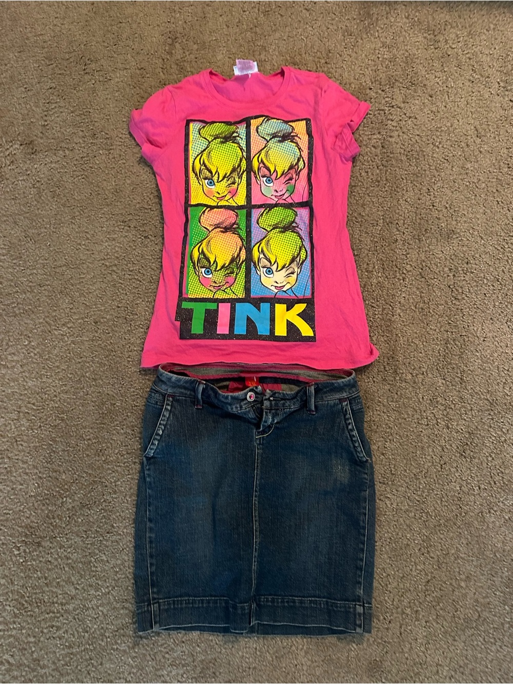 Juniors tinkerbell y2k outfit